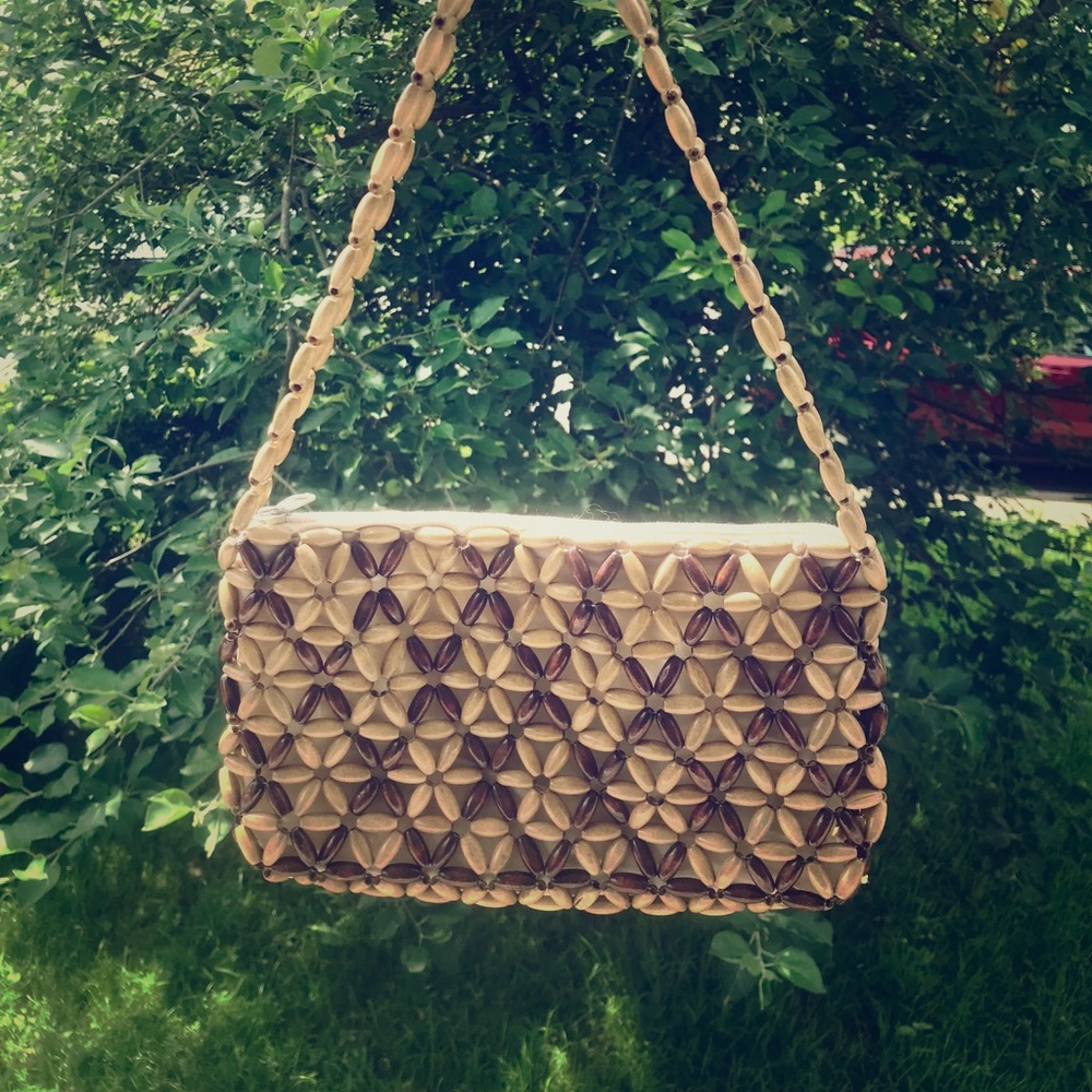 Vintage Wood beaded handbag